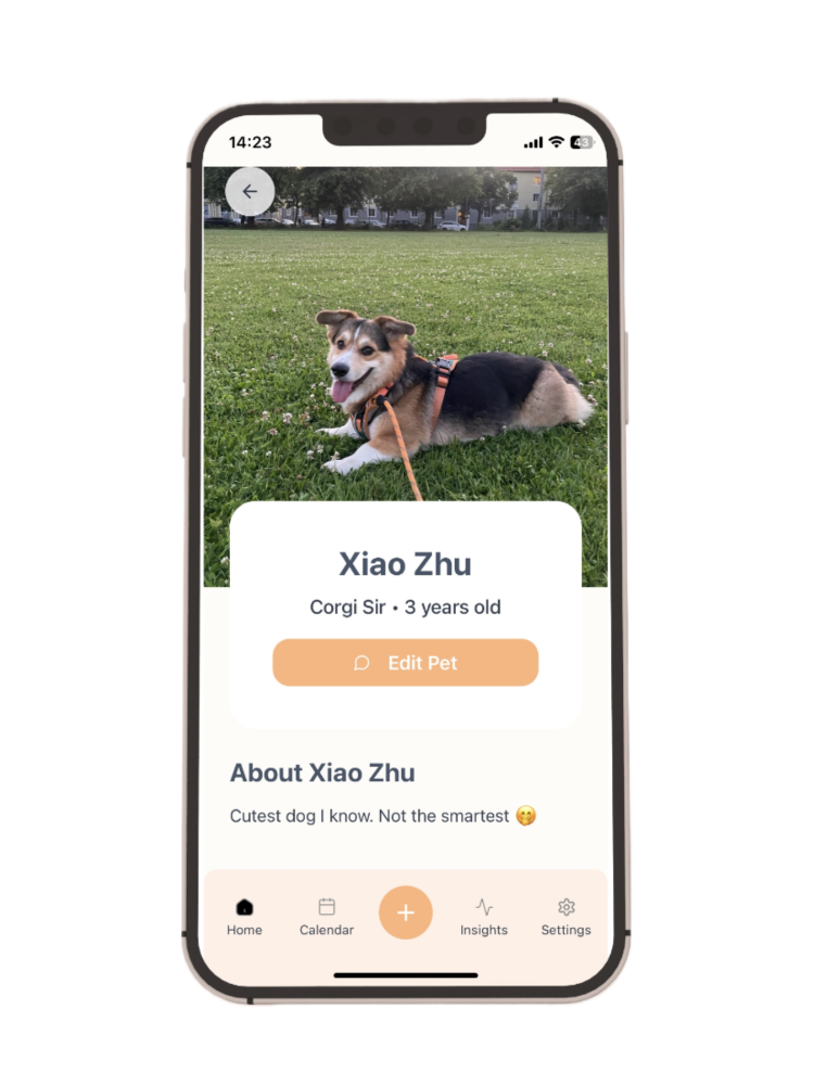 Pet care platform dashboard